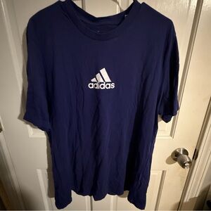 adidas Royal Blue Tee with White Logo